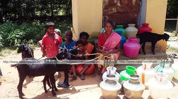 The drinking water connection was disconnected with sheep and cow dinner before the darana protest room